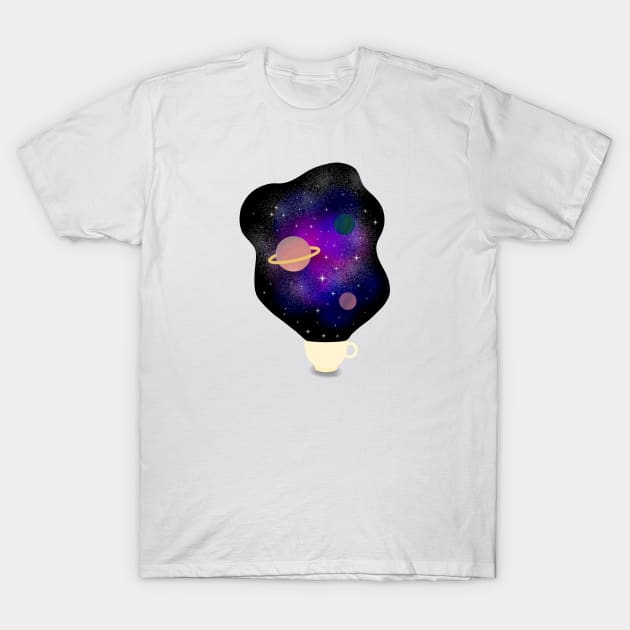 Cup of Galaxy T-Shirt by JuanaBe